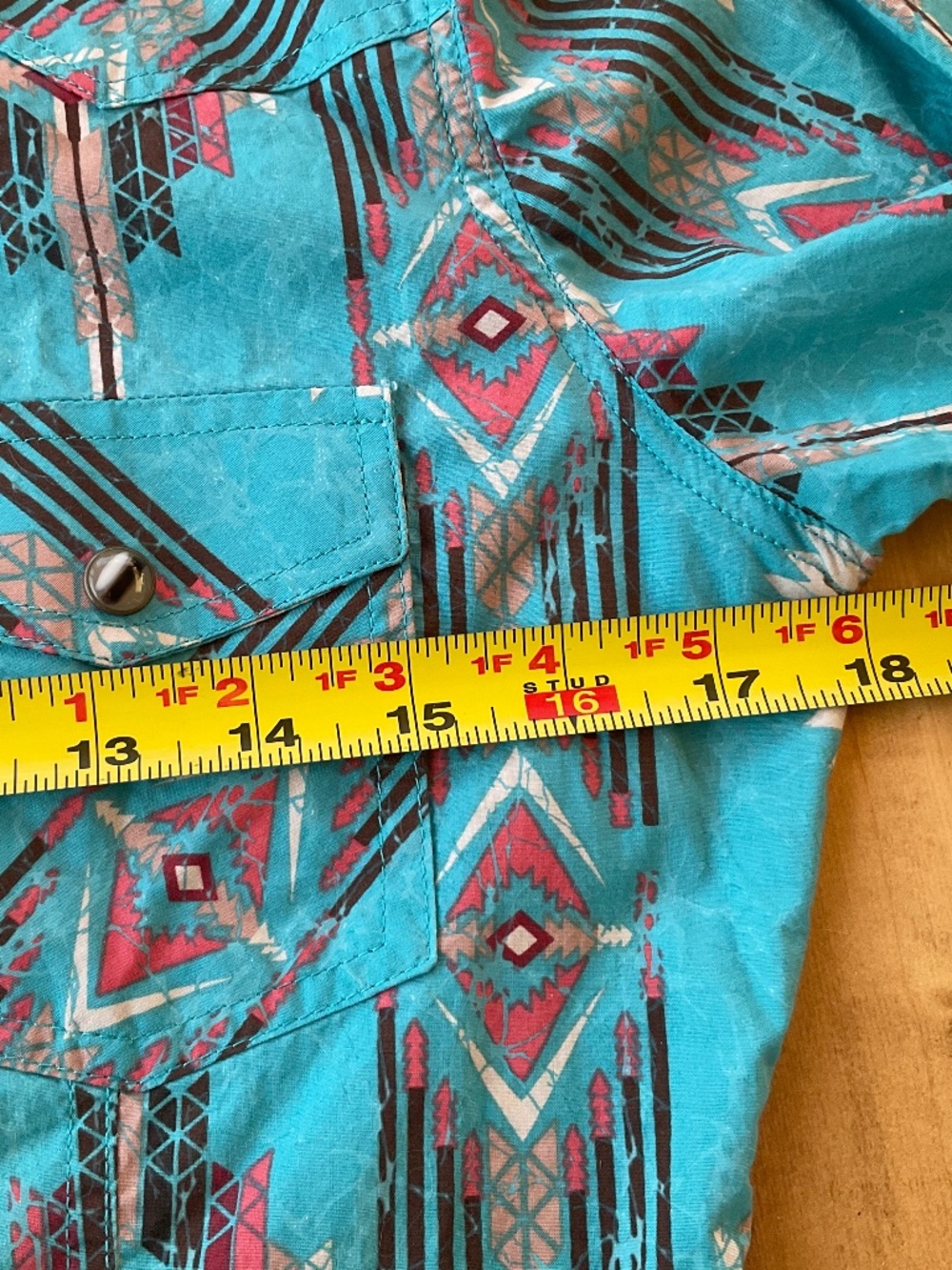 SALE‼️ ROCK&ROLL COWGIRL WOMENS SOUTHWEST AZTEC FITTED PEARL SNAP BLOUSE SMALL - Picture 8 of 10